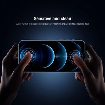 Zaštitne folije i stakla za telefone: Zastitno staklo Nillkin 2u1 HD za iPhone 14 Pro 6.1 crna. Uz brzu — 9