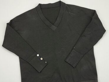 czarne bluzki długi rekaw: Blouse, L (EU 40), condition - Very good