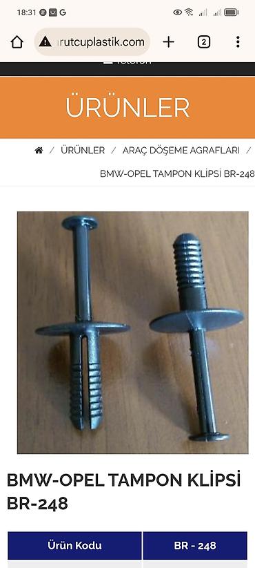 bmw şekilleri: Məhsul: Avtomobil plastik bərkidici klipslər (panjur və davlumbaz — 8