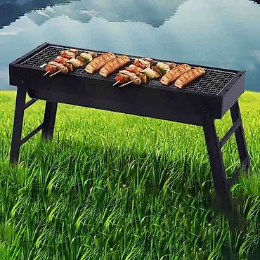 Manqallar, qrillər, barbekyu: Piknik ucun qatlanan manqal teze mallar Endirimde 🔺60x20 sm — 3
