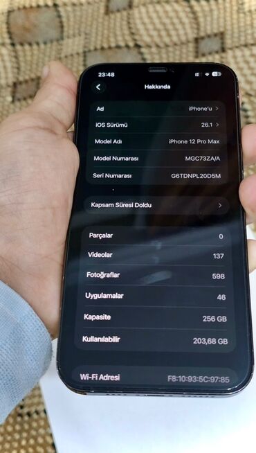 Apple iPhone: IPhone 12 Pro Max, 256 GB, Pacific Blue, Face ID — 9