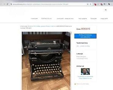 vojne stvari: Underwood mehanička pisaća mašina – ruska/ćirilična tastatura - — 4