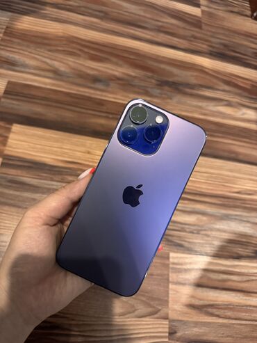 Уюлдук телефондор жана аксессуарлар: IPhone 14 Pro Max, Колдонулган, 1 ТБ, Deep Purple, Каптама, 100 %