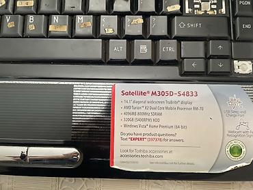 prosessor amd: Toshiba Satellite M305D-S4833 noutbuku Texniki xüsusiyyətlər: - — 2
