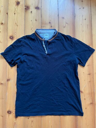 zara платье: Мужское поло, Zara, M (EU 38), цвет - Синий