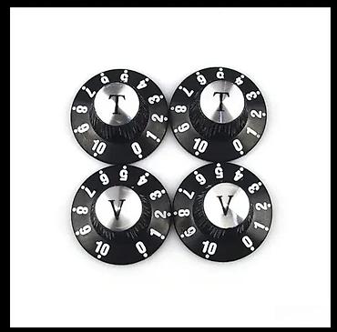 Gitare: TOP HAT LP, KAPICE ZA POTENCIOMETRE KNOBS CRNE I BELE | Slanje po — 1