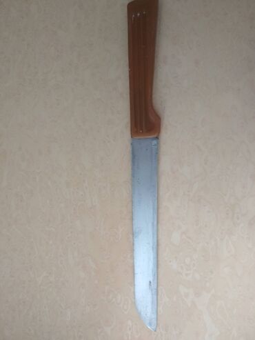 bıçaq desti: Sovet dövrünün yağ bıçağı. Uzunluğu 38 sm. Dəstəyinin uzunluğu - 15.5
