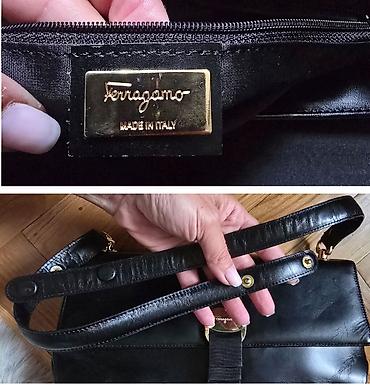 Torbe: Salvatore Ferragamo Vintage Black Leather Vara Wallet with Leather — 5