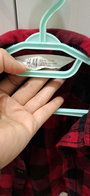 Детская одежда и обувь: Рубашка, Унисекс, 2 - 3 года, H&M — 2