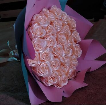 искусственные цветы для декора: Букет из декоративных роз ручной работы - Состав: розы, изготовленные lalafo.kg да искусственные цветы для декора: Букет из декоративных роз ручной работы - Состав: розы, изготовленные