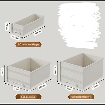 Кухонные комоды: Новый пластиковый комод с выдвижными ящиками разной ширины и высоты — 2