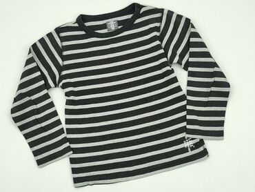 czarna bluzka w łódkę: Bluzka, H&M, 8 lat, 122-128 cm, stan - Dobry