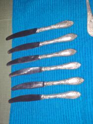 kubikin qiymeti 2020: Antik dekorativ naxışlı süfrə bıçaqları dəsti - Say: 10 ədəd biri 5