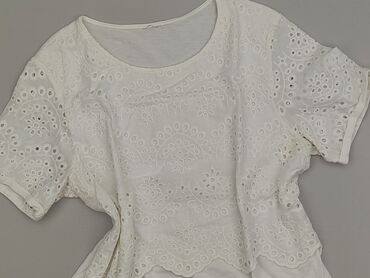 bluzka przezroczysta biała: Women's blouse, size L