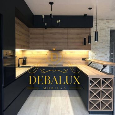 Sifarişlə mətbəx mebeli: Sifarişlə mətbəx dəsti, Özü çəkən petlələr, Mat laminat, Kredit var — 15