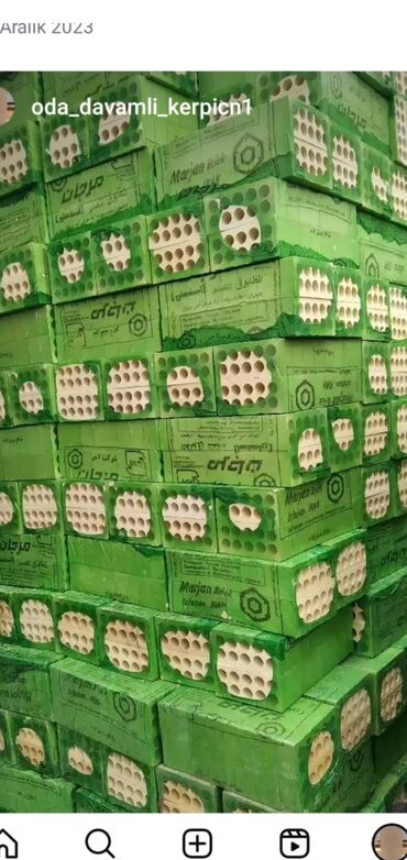 Kərpiclər: Oda davamlı, hər növdə hər ölçüdə istənilən rəngdə kərpiclər. içi — 5