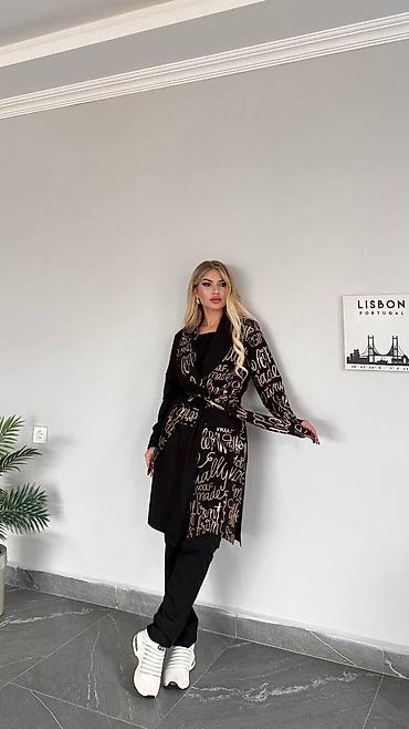 ralph: Elegantni ženski trodelni komplet – dugi sako/kimono sa pojasom majica — 1
