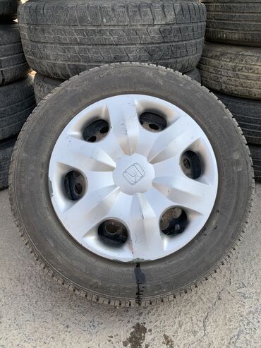 шины на хонда фит: Дөңгөлөктөр монтажда 185 / 65 / R 14, Жай, Колдонулган, Комплект, Жеңил унаалар, Темир, тешиктери - 4