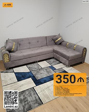 Ev və bağ: Künc divan – Kod: 2238 - Ölçülər: 260 × 160 sm - Mexanizm: açılan — 1