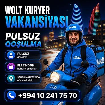oline is: Moto-kuryer tələb olunur, Həftəlik ödəniş, Təcrübəsiz — 1