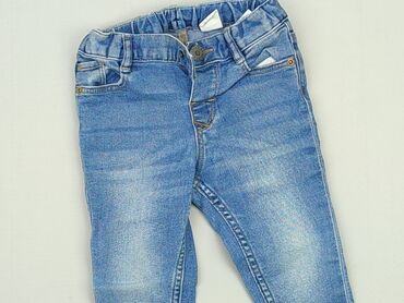spodnie wysoki stan jeansy: Denim pants, H&M, 9-12 months, condition - Very good