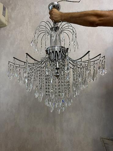 Ev üçün dekor: Çılçıraq, 10 və daha çox lampa, Xrustal — 1