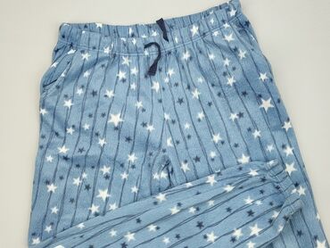 niebieskie spodnie: Spodnie domowe Esmara, M (EU 38), Poliester, stan - Dobry