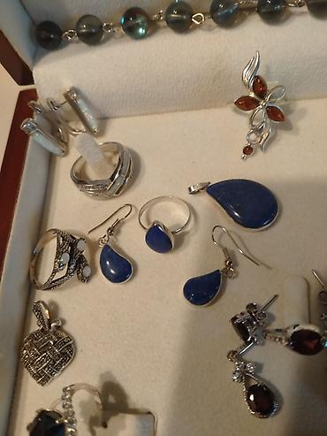 Серебряные наборы украшений: Серебро!!! Комплекты с натуральными камнями. Комплект с белым — 20