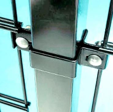 Proizvodi od rolovanog metala, metalni kanali: Obujmica metalna za stub 80x80 – Cink + PVC Za 2D i 3D panel 📍 — 6