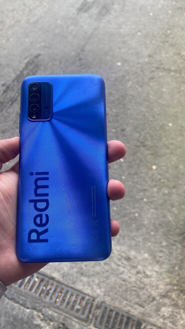 telefonlar xiomi: Xiaomi Redmi 9T, 128 GB, rəng - Göy, 
 Barmaq izi