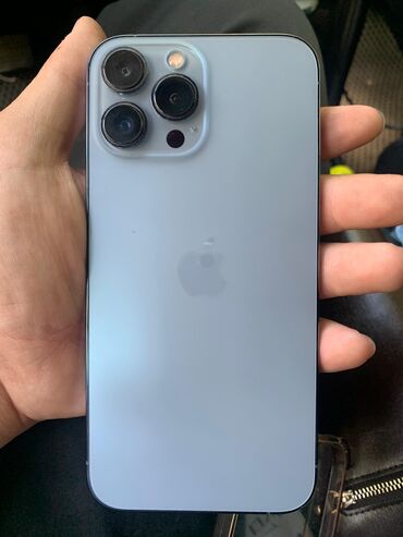Apple iPhone: IPhone 13 Pro Max, Б/у, 256 ГБ, Синий, Защитное стекло, Чехол, 82 %
