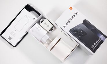 переходник на наушник: Redmi, Redmi Note 14, Жаңы, 256 ГБ, түсү - Кара, 2 SIM