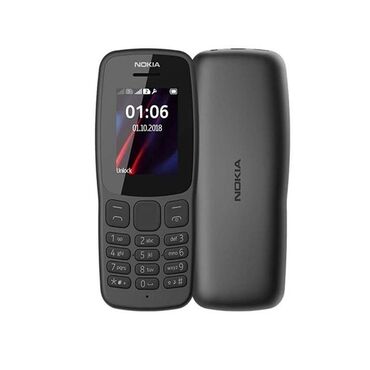 Nokia: Nokia 106, rəng - Qara, Zəmanət, Düyməli, İki sim kartlı