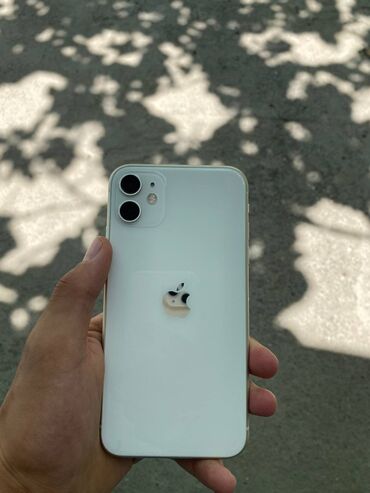 dtf принтер: IPhone 11, Б/у, 64 ГБ, Белый, Зарядное устройство, Чехол, 73 %