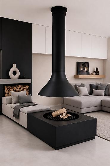 komin: Zövqlü və müasir dizayna malik dekorativ kamin satılır. Ev, villa, bağ — 3