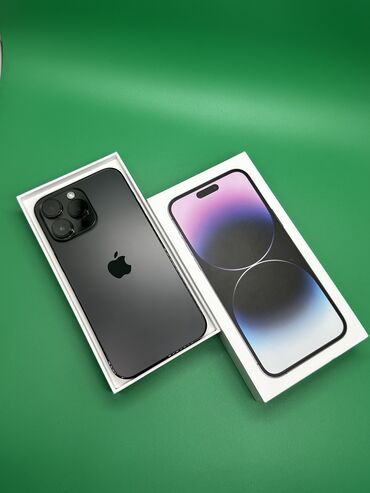 Apple iPhone: IPhone 14 Pro Max, Б/у, 1 ТБ, Черный, Защитное стекло, Чехол, Коробка, 86 %