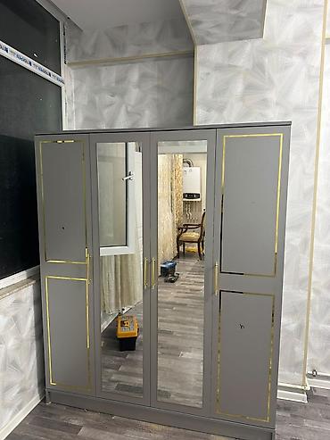 Dolablar: Yeni, 4 qapılı, Güzgülü, Boz, Açılan, Düz dolab — 1