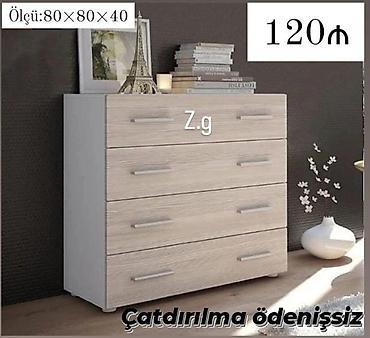 Məhsul: 4 çekmeceli komod • Ölçü: 80 × 80 × 40 sm (şəkildə lalafo.az -da Məhsul: 4 çekmeceli komod • Ölçü: 80 × 80 × 40 sm (şəkildə