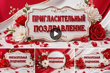 каллиграфии: Видеоприглашение/видеопоздравление в романтическом стиле. - Формат — 2