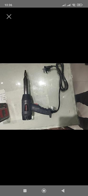 tarsofka vuran: Elektrik isti hava fenı (heat gun) – şəbəkə ilə işləyən, pistolet — 1