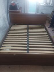 купить двуспальную кровать бу: Эки кишилик керебет, Without a mattress, узуну - 220 см