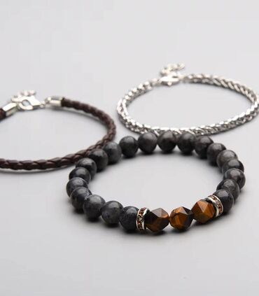 nakit subotica: Chain bracelet, Handmade, Material: Leather, Stainless steel