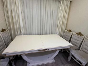 Декор и интерьер: ZuluAçılan Masa desti 6 stulla 300 azn. Ölçü 150*200, açıq 150*250