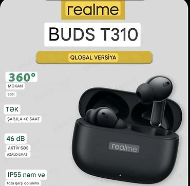 Qulaqcıqlar: Yeni Simsiz (Bluetooth) Qulaqcıqlar, Realme, rəng - Qara — 1