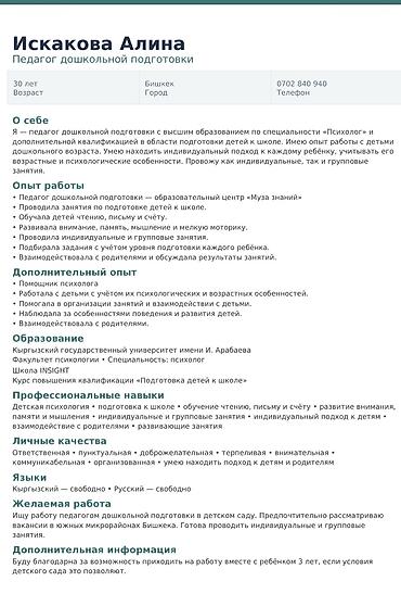 образовательный: Ищу актуальные вакансии приходящего педагога дошкольной подготовки, в — 1