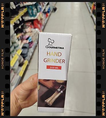 Süfrə aksesuarları: Gourmetina Hand Grinder – 200 ml - İstifadə sahəsi: duz, istiot — 4