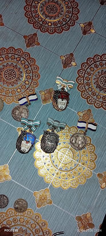 Əntiq əşyalar: Sovet dövrünə aid orijinal mükafatlar komplekti Tərkib: - “Medal — 7
