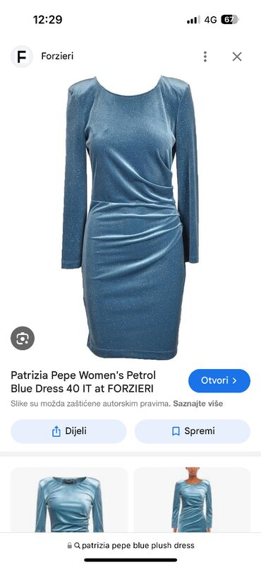 haljine od pliša: Color - Blue, Cocktail