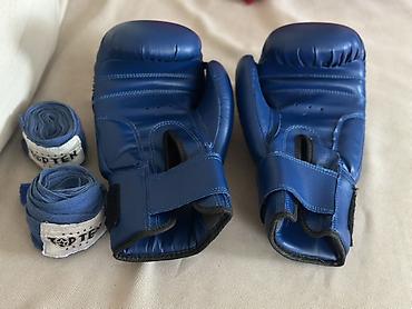 İdman və istirahət: Adidas boks əlcəkləri + bandaj dəsti - Model: Adidas, 8 oz (etiket — 2