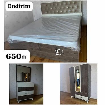 Ev və bağ: İkinəfərlik çarpayı, 2 tumba, Dolab, Komod, Yeni — 5
